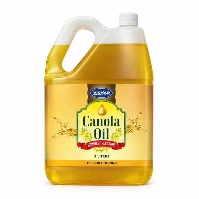 Canola oil 3 L bottle product illustration
